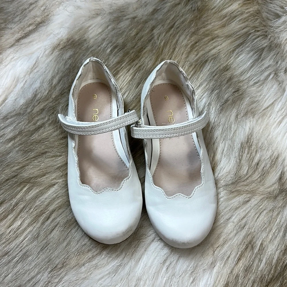 Toddler Size 9 Next White MaryJane Shoes